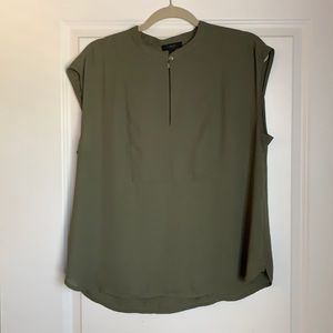 Olive green blouse, size large
